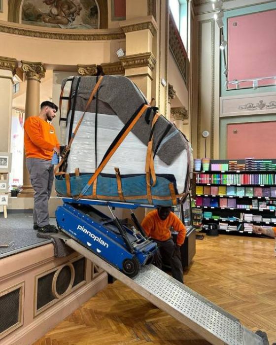 Plataforma elevadora especifica para mover piano